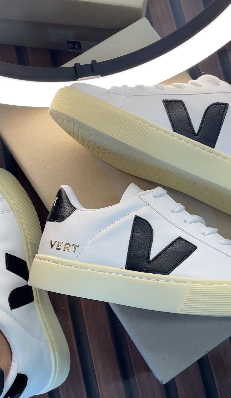 Tenis vert Branco/Preto