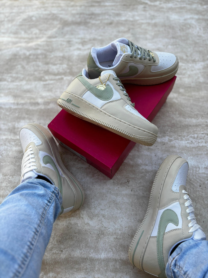 Nike Air force Areia/Branco/Verde