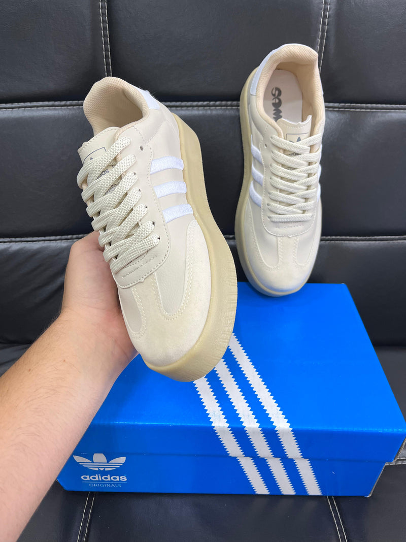 Adidas Samba Bege Com Branco